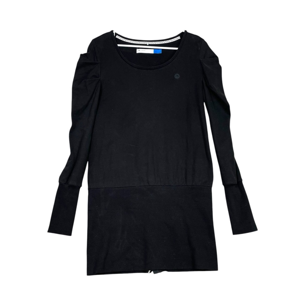 Adidas Originals Sweatshirt Dress Women Size M Black Cotton Long Sleeve